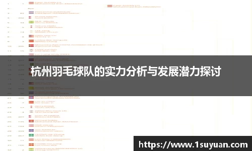 杭州羽毛球队的实力分析与发展潜力探讨